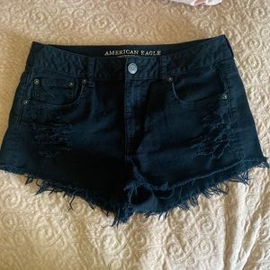 American Eagle High-Waisted Distressed Shorts